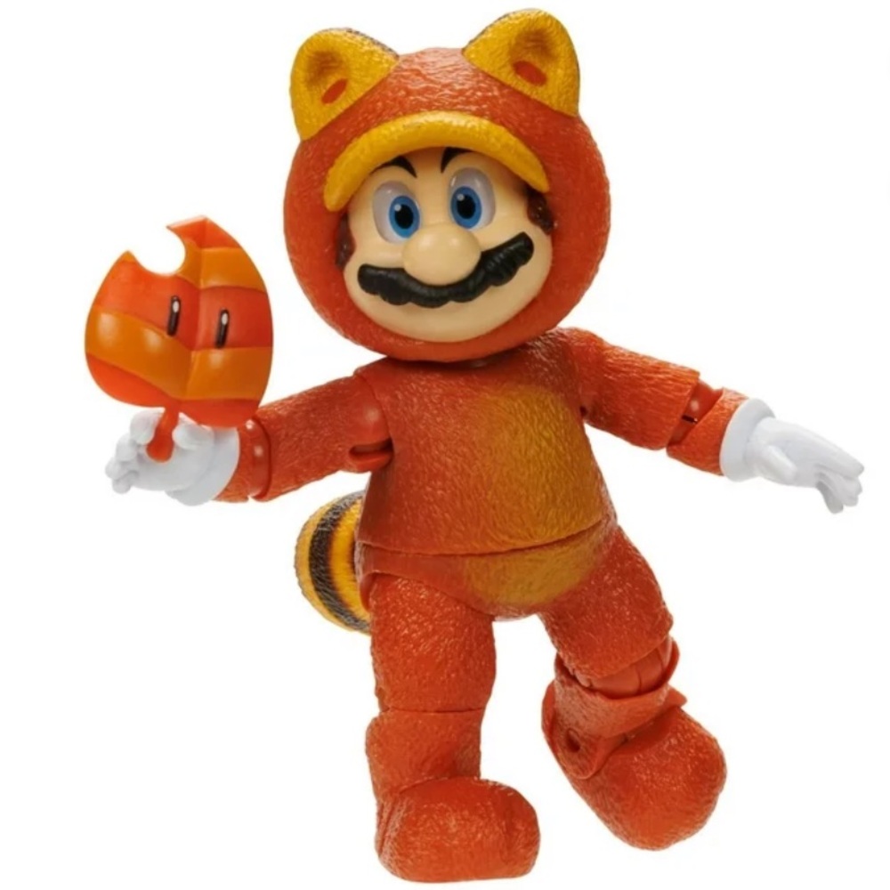 NEW Tanooki Mario Super Mario Action Figure with Tanooki Leaf Accessory